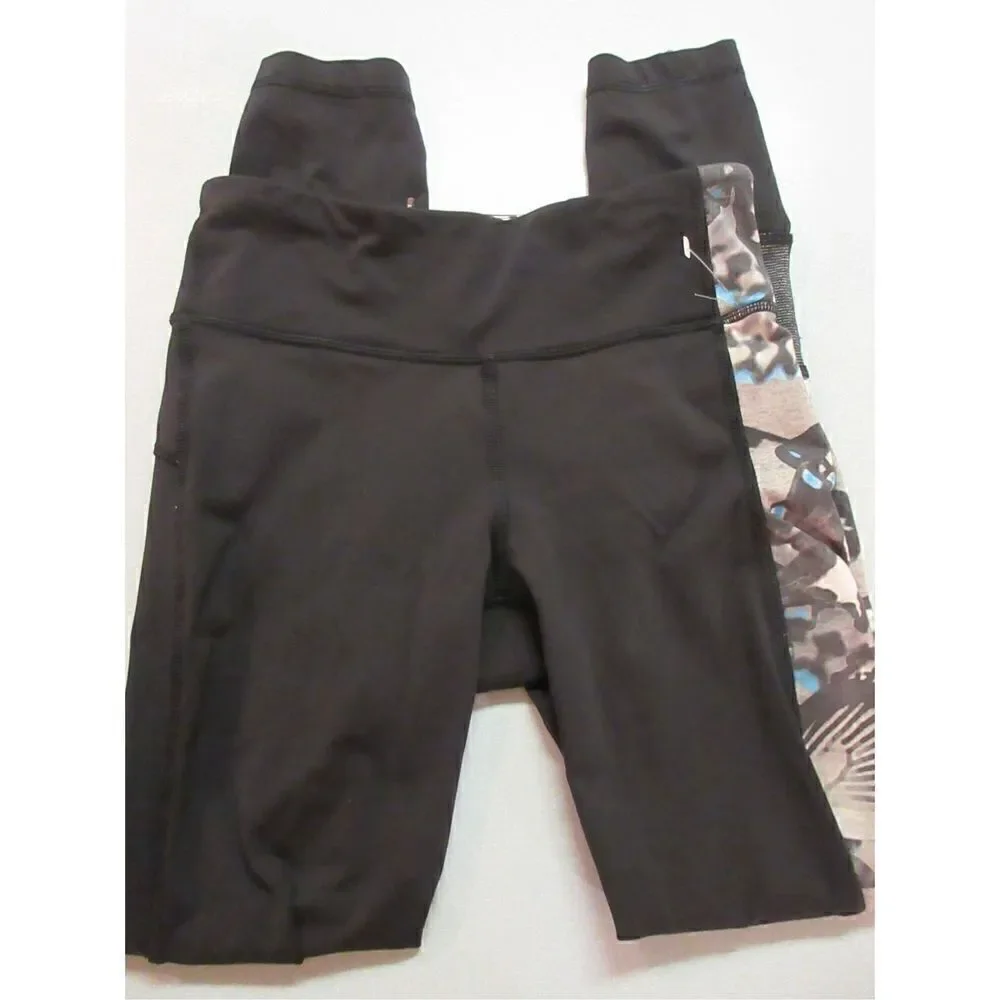 Lululemon athleisure yoga pants butterfly contrast sz 2